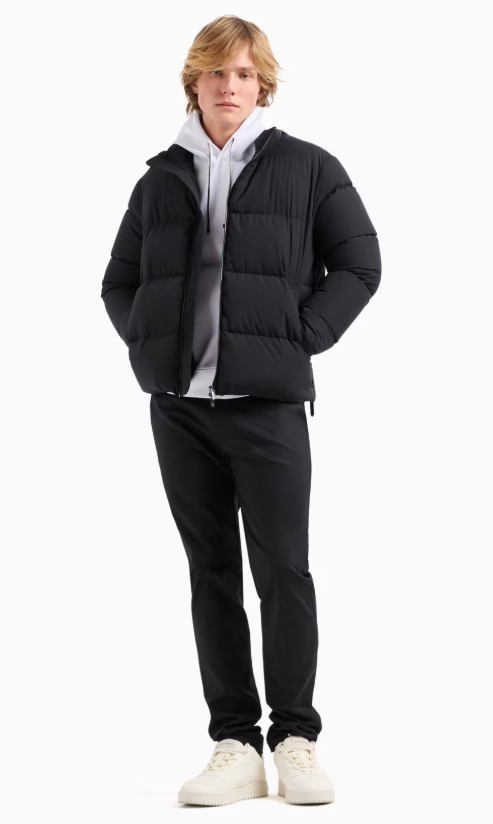 ARMANI EXCHANGE - Hooded sweatshirt with micro logo patch