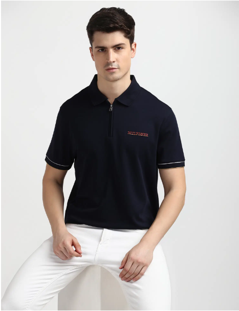 I love this TOMMY HILFIGER Solid Zipper Polo Shirt at NNNOW