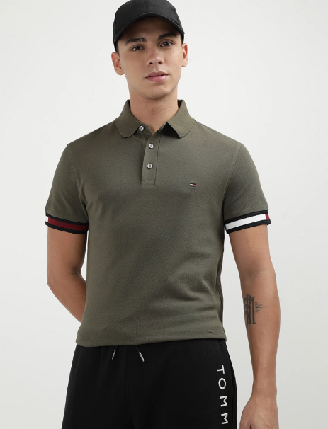 I love this TOMMY HILFIGER Flag Cuff Slim Polo Shirt at NNNOW