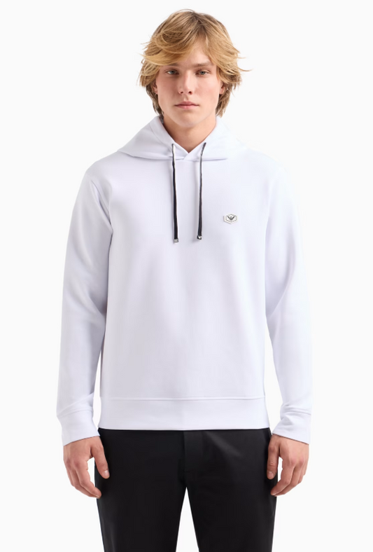 ARMANI EXCHANGE - Hooded sweatshirt with micro logo patch