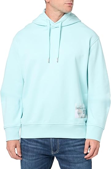 ARMANI EXCHANGE - Men's Camo Jacquard Patch Pullover Hoodie Sweatshirt